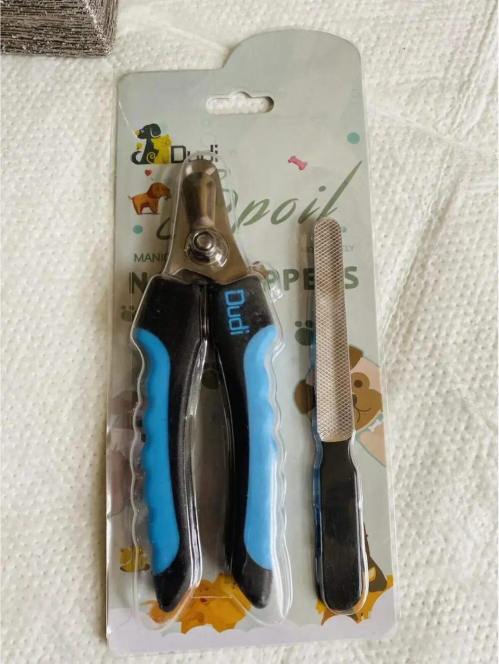 Dud Dog Nail Clippers with Nail File - Large Breed Blue